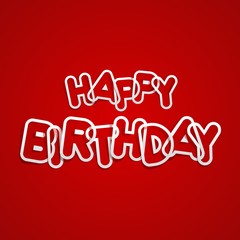 Happy Birthday Greeting Card On Background vector Illustration
