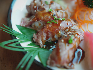 Japanese food : Shushi on the dish