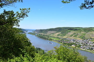 Blick über den Rhein bei Leutesdorf und Andernach