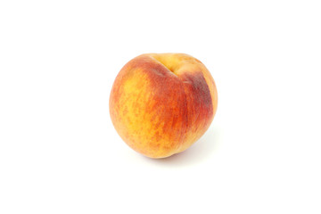 Fresh red peach fruit isolated on white background