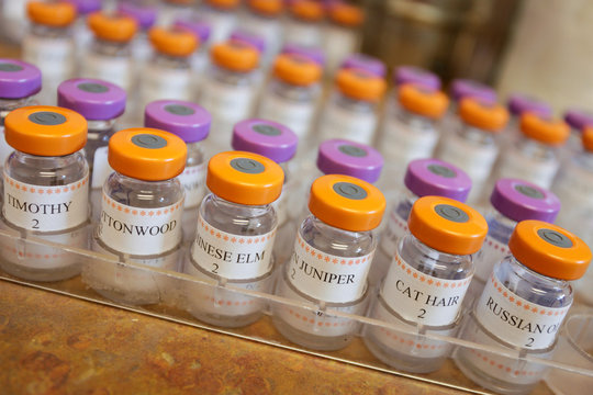 Viles used for allergy testing