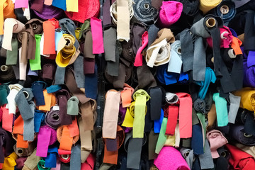 Garment district - bolts of fabric