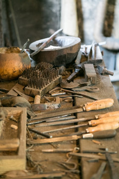 Blacksmith workshop and tools