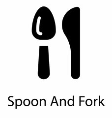 Utensils in sold icon