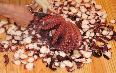 image of a cooked octopus	