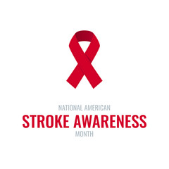 Stroke awareness month design in flat style