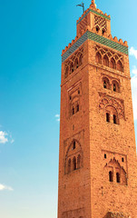 Fototapeta premium Koutoubia Mosque minaret in old medina of Marrakesh