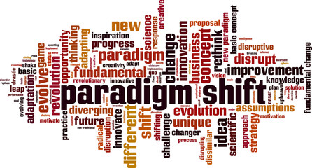 Paradigm shift word cloud