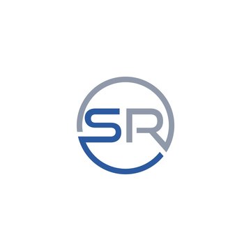 Creative initial SR Letter logo icon