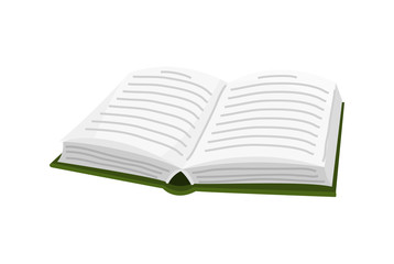 Open book for Lover of literature. Encyclopedias for reading. Inverted pages. Object in contemporary style. Vector illustration for posters.