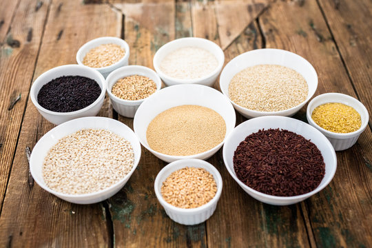Cereal mix: black rice, red rice, barley, amaranth, quinoa, rice, bulgur, oats and buckwheat