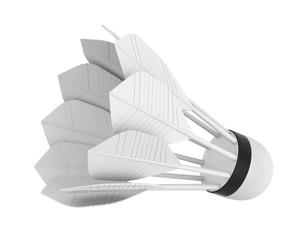 Badminton Feather Shuttlecock Isolated