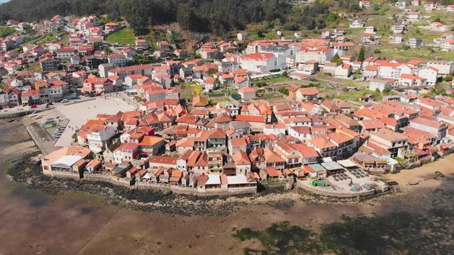 the fishing village of Combarro in Galicia Spain