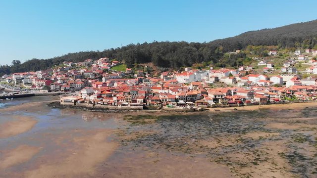 the fishing village of Combarro in Galicia Spain