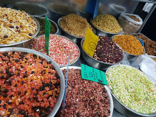 Textures in the markets of the city of Jaffa Israel
