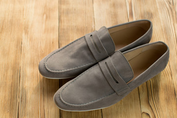 men's shoes suede light gray