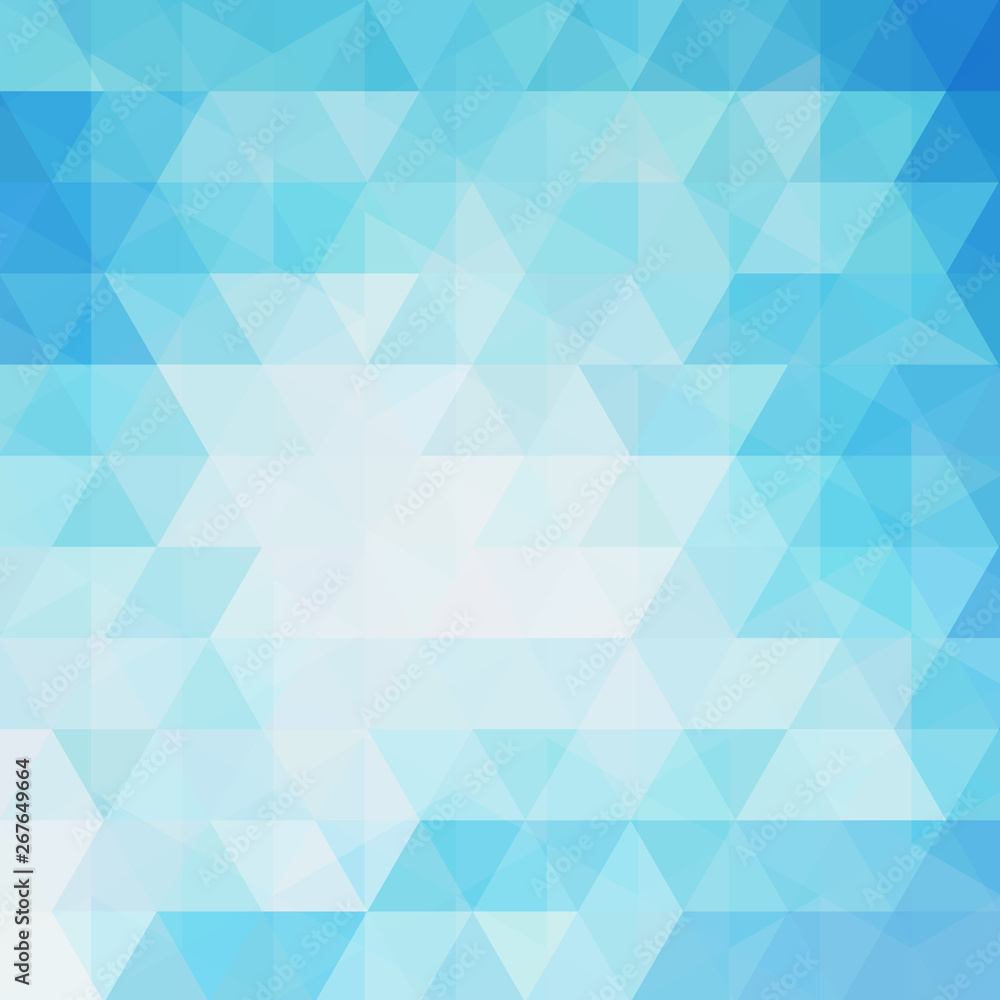 Poster background of blue, white geometric shapes. abstract triangle geometrical background. mosaic pattern