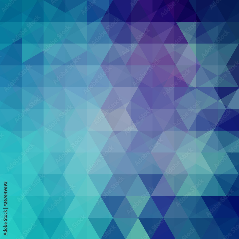 Poster abstract background consisting of blue triangles. geometric design for business presentations or web