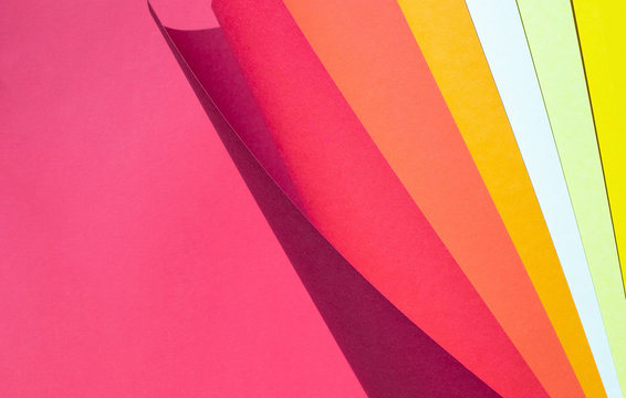 Color spectrum papers as an abstract background