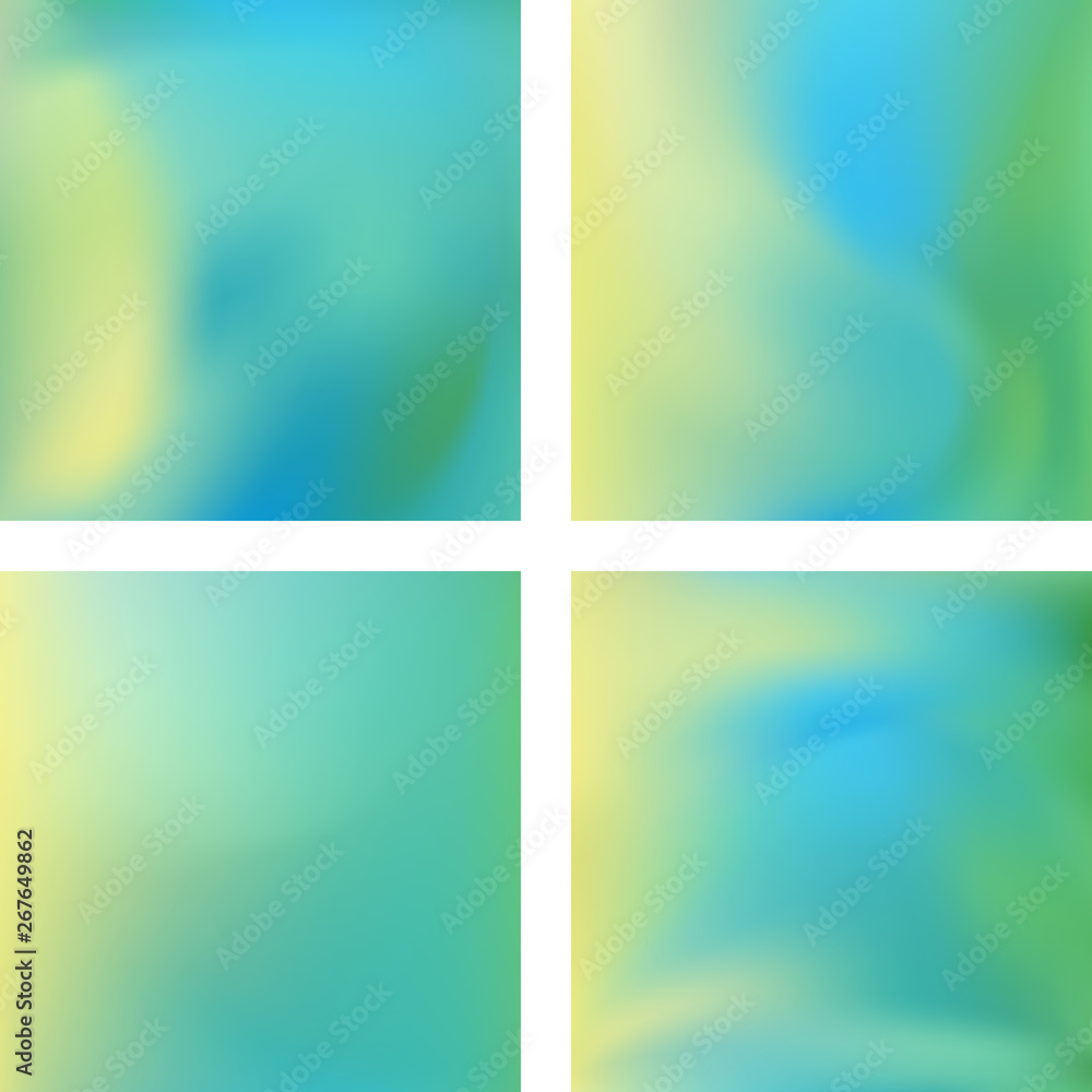 Poster set with abstract blurred backgrounds. vector illustration. modern geometrical backdrop. abstract te
