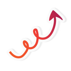 colorful arrow icon- vector illustration