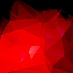 Abstract background consisting of red, black triangles. Geometric design for business presentations or web template banner flyer. Vector illustration