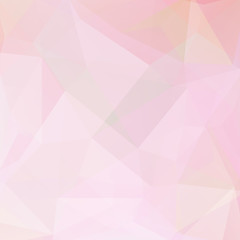 Abstract background consisting of pastel pink triangles. Geometric design for business presentations or web template banner flyer. Vector illustration