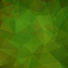Plakat Abstract background consisting of green triangles. Geometric design for business presentations or web template banner flyer. Vector illustration