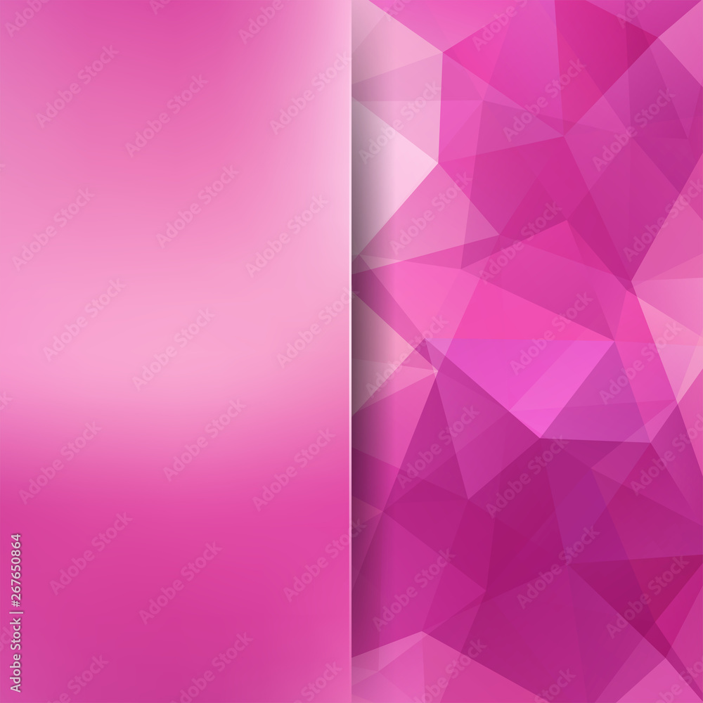 Poster abstract background consisting of pink triangles. geometric design for business presentations or web