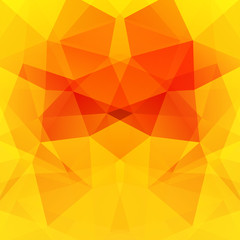 Polygonal vector background. Can be used in cover design, book design, website background. Vector illustration. Yellow, orange colors.