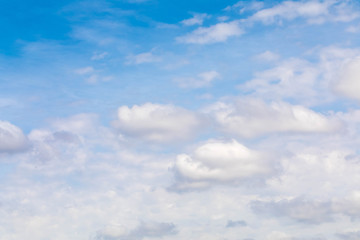 clean  blue the sky with high white perist clouds