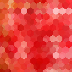 Abstract background consisting of red hexagons. Geometric design for business presentations or web template banner flyer. Vector illustration