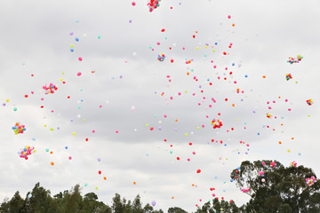 balloons in the air