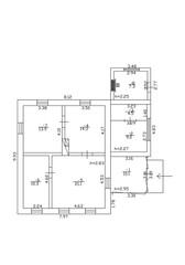Floor plan 2d. Black&white floor plan. Floorplan