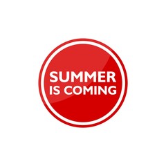Summer is coming sign icon logo