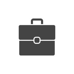 Business briefcase flat vector icon