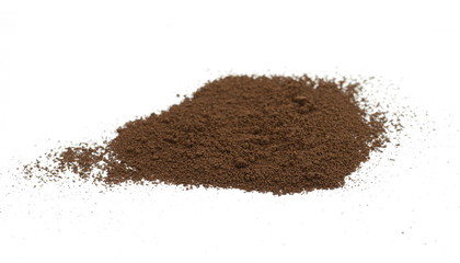 Coffee powder isolated of white background.