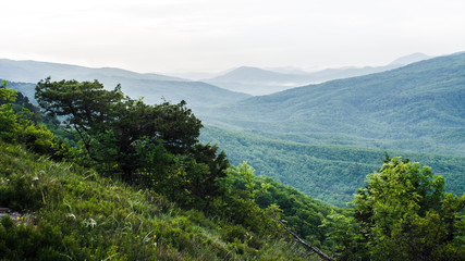 Beautiful mountain view with blue sky