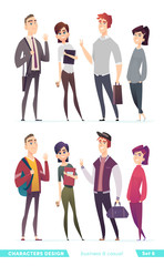 Fototapeta premium People in different clothes style 