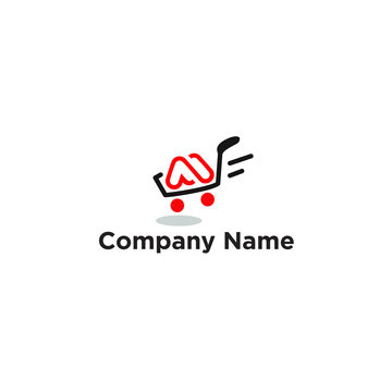 Letter A and M Initial Shopping Logo Design Inspiration