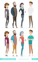 Fototapeta premium People in different clothes style 