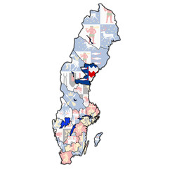 Vasternorrland on map of swedish counties