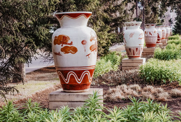 ceramic pot in the garden