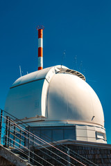 Fototapeta premium Beautiful alpine winter view at the famous Wendelstein summit-Bayrischzell-Bavaria-Germany