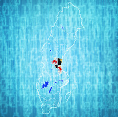 Gavleborg on map of swedish counties