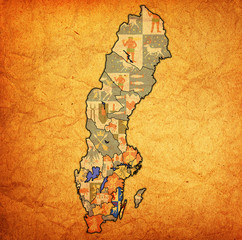 Kalmar on map of swedish counties © michal812