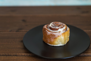 Sweet cinnamon bun roll