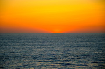 sunset over sea