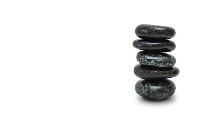 Black stones for spa, relaxation and health