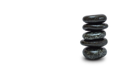 Black stones for spa, relaxation and health